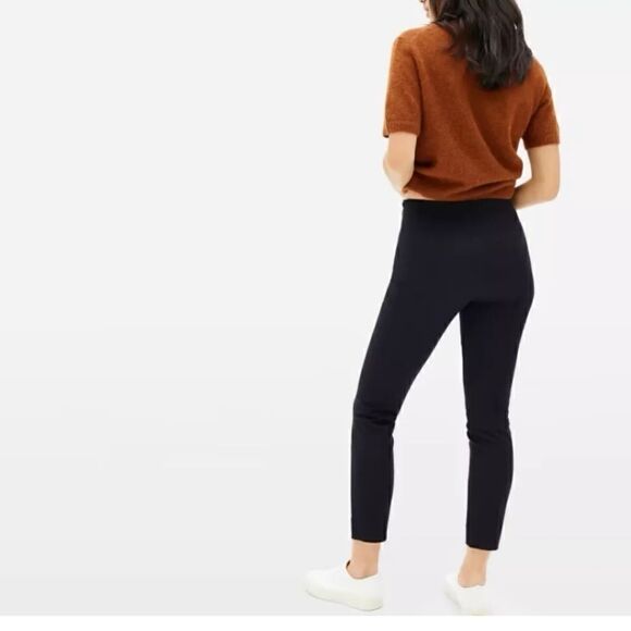 Everlane The Side-Zip Cotton Stretch Black Work Pants Size 6 - Picture 4 of 16